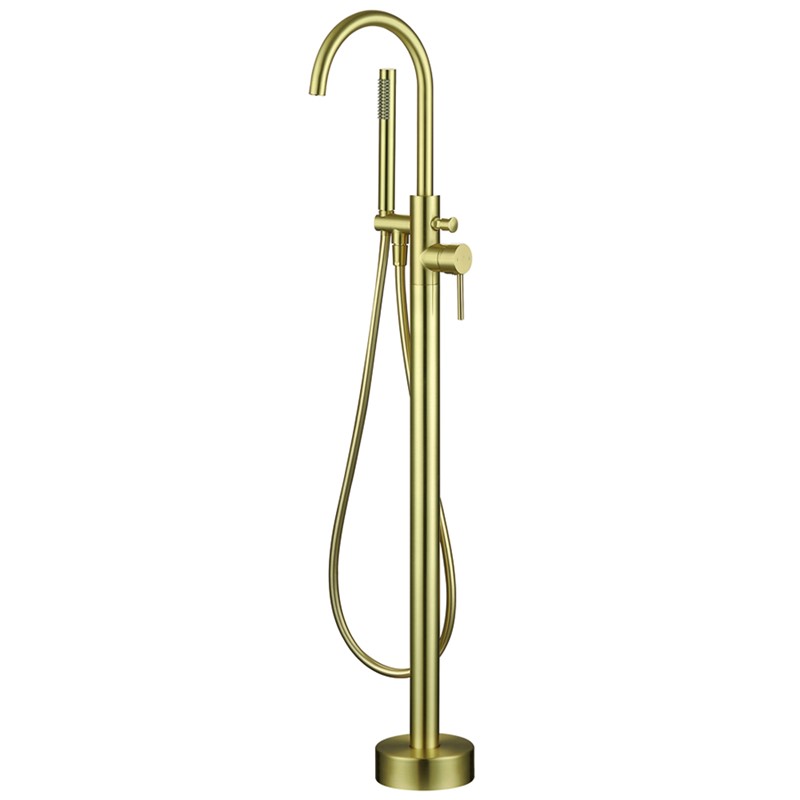 Studio G Brushed Brass Freestanding Bath Shower Mixer